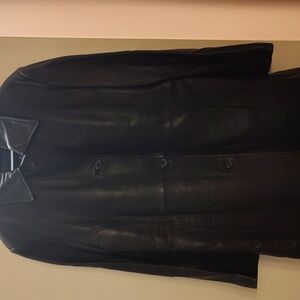 TIBOR LEATHER LONG JACKET L